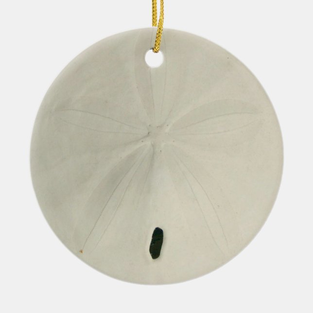 White Sand Dollar Christmas Tree Ornament (Front)
