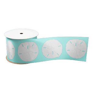 White Sand Dollars Craft Decorating Ribbon Satin Ribbon