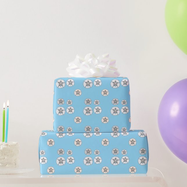 White sand dollars wrapping paper (Party Gifts)