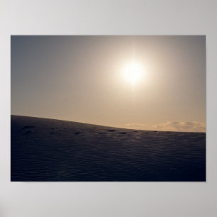 White Sand Dunes National Park Sunset Poster