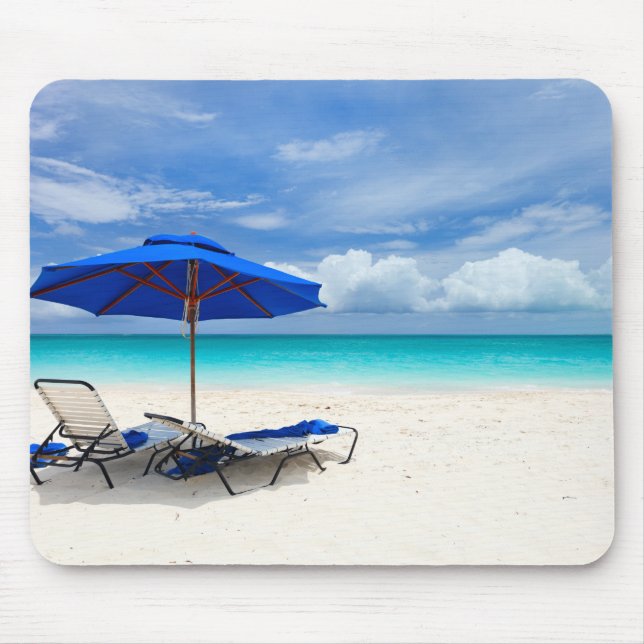 White Sand Green Ocean Mouse Mat (Front)