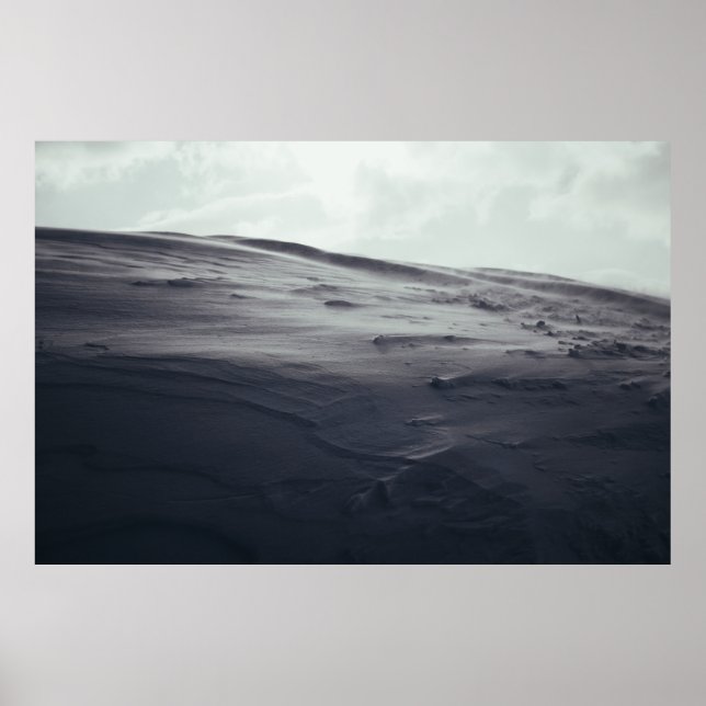 WHITE SAND UNDER WHITE CLOUDS DURING DAYTIME POSTER (Front)