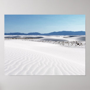White Sands Blue Sky New Mexico Poster