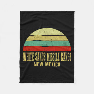 White Sands Missile Range New Mexico Vintage Retro Fleece Blanket