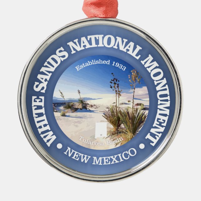 White Sands National Monument Metal Tree Decoration (Front)