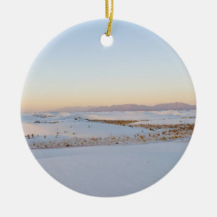 White Sands National Monument, Transverse Dunes 2 Ceramic Tree Decoration