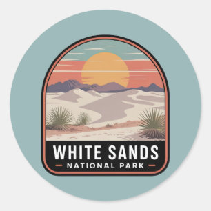 White Sands National Park Desert Badge Classic Round Sticker