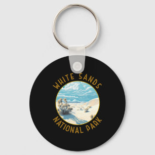 White Sands National Park Distressed Circle _3 Key Ring