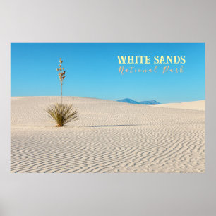 White Sands National Park Landscape with Yucca Poster