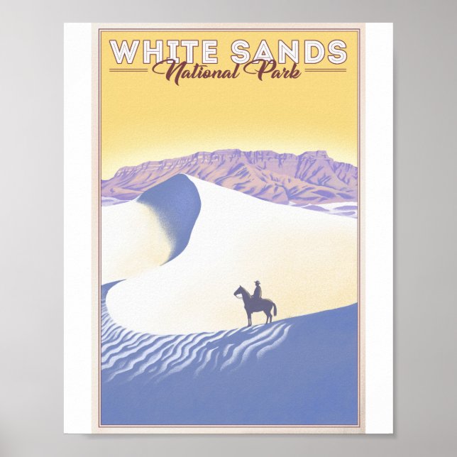 White Sands National Park Litho Artwork Poster (Front)