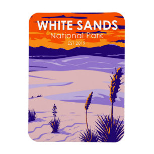 White Sands National Park New Mexico Vintage Magnet
