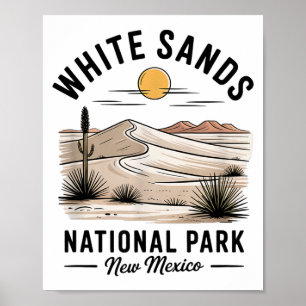 White Sands National Park Souvenir New Mexico Men Poster