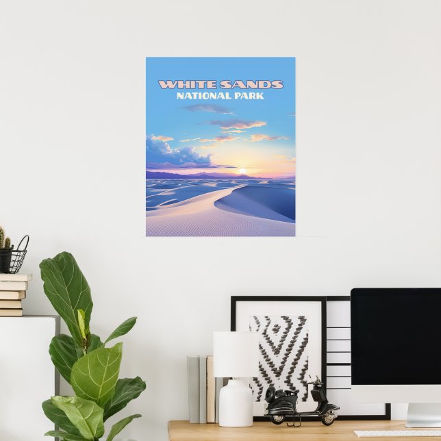 White Sands National Park Sunset Dunes New Mexico Poster (Home Office)