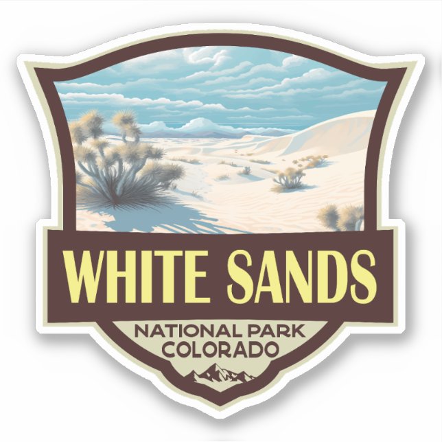 White Sands National Park Travel Art Vintage (Front)