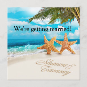 White Sands Starfish ASK ME FOR YOUR NAMES IN SAND Invitation