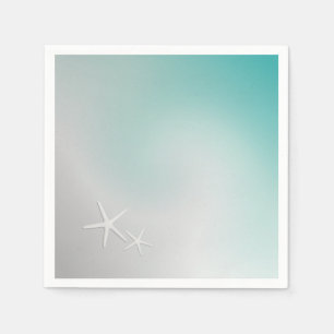 White Sandy Beach and Star Fish Napkin