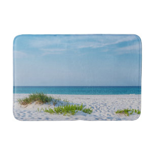 White Sandy Beach Florida Coastline Bath Mat