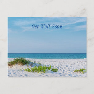White Sandy Beach Florida Coastline Get Well Soon Postcard