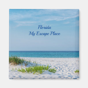 White Sandy Beach Florida Coastline Magnet