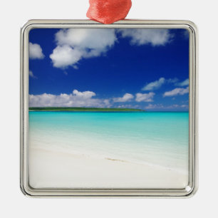 White Sandy Beach, Miyako Island Okinawa Metal Tree Decoration
