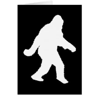White Sasquatch Silhouette For Dark Backgrounds