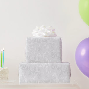 White Satin Wedding Elegance  Wrapping Paper