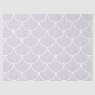 White Scalloped Mermaid Scale Pattern Tissue Paper