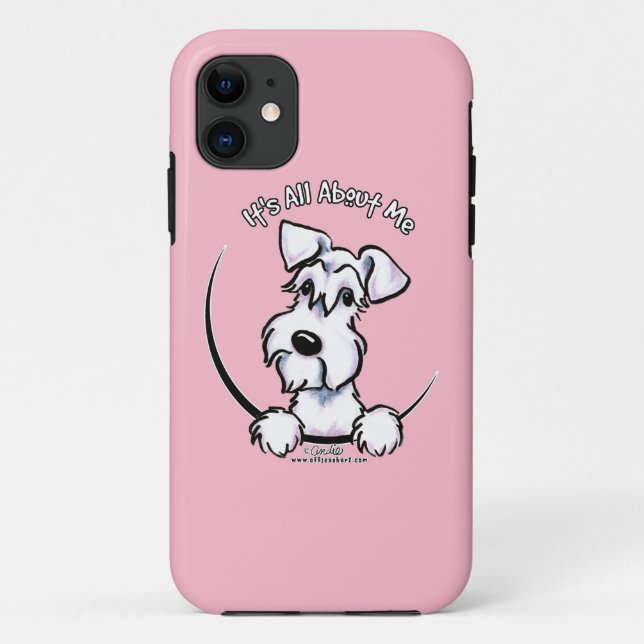 White Schnauzer IAAM Pink Case-Mate iPhone Case (Back)