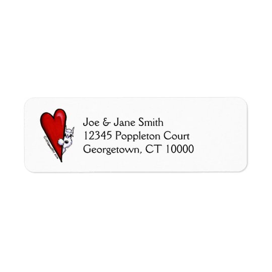 White Schnauzer Love Return Address Label