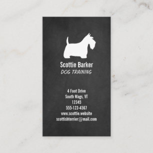 White Scottish Terrier Silhouette Scottie Dog Business Card