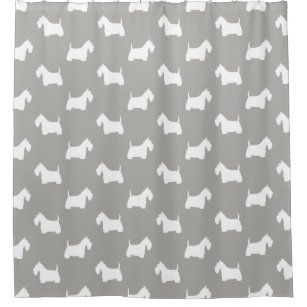 Scottie Dog Shower Curtains Zazzle Co Uk