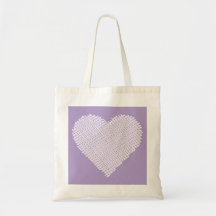 White Scribble Heart on Purple Background