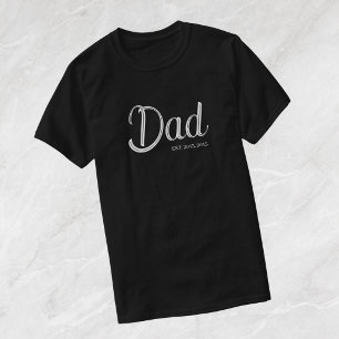 White Script Established Dad T-Shirt