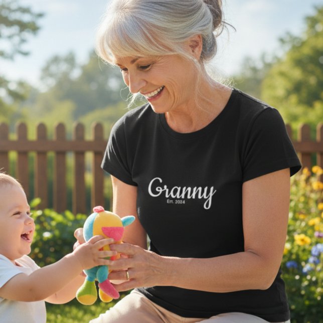 White Script Established Granny T-Shirt (Creator Uploaded)