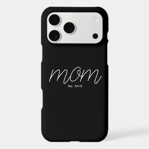 White Script Established Mom Black