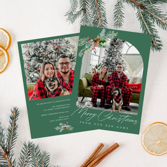 White script green holiday moving announcement (Creator Uploaded)