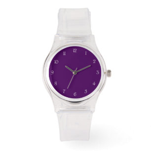 White Script Numbers On Purple wacnt Watch