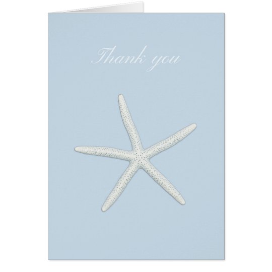 White sea star thank you card