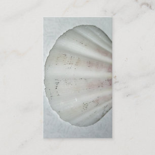 White Seashell business card neutral colors 