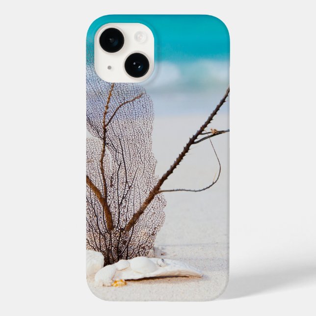 White Seashells on a Tropical Beach Case-Mate iPhone Case (Back)