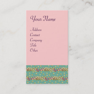 WHITE SEEDS , light yellow  green pink Business Card