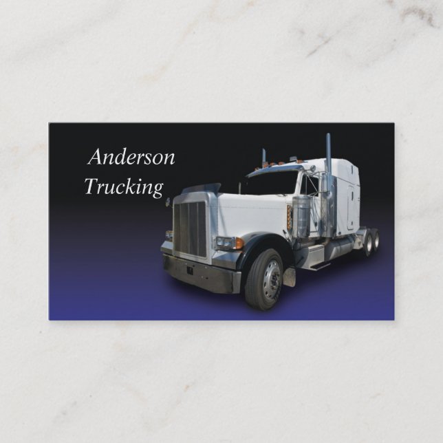 White Semi Business Card (Front)