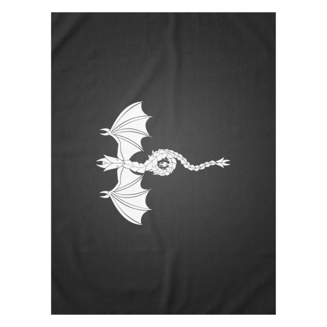 White Serpent Dragon Tablecloth (Front)