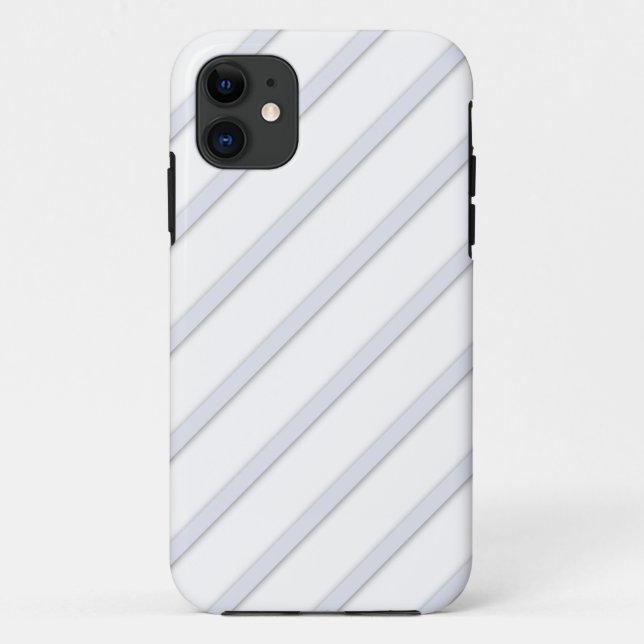 White Shaded Diagonal Case-Mate iPhone Case (Back)