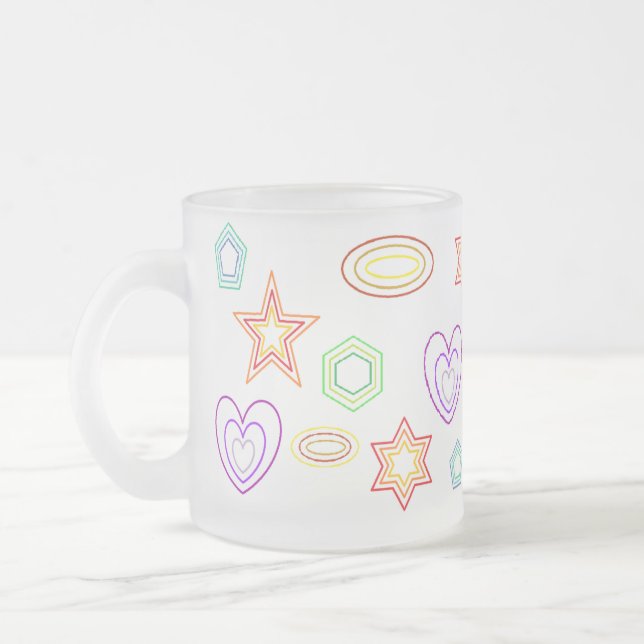 White shapes mug (Left)