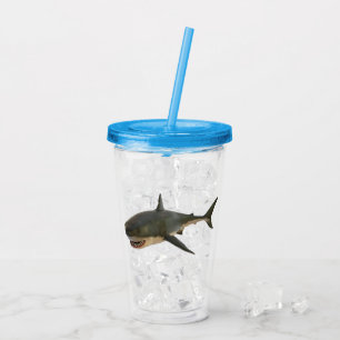 White shark acrylic tumbler