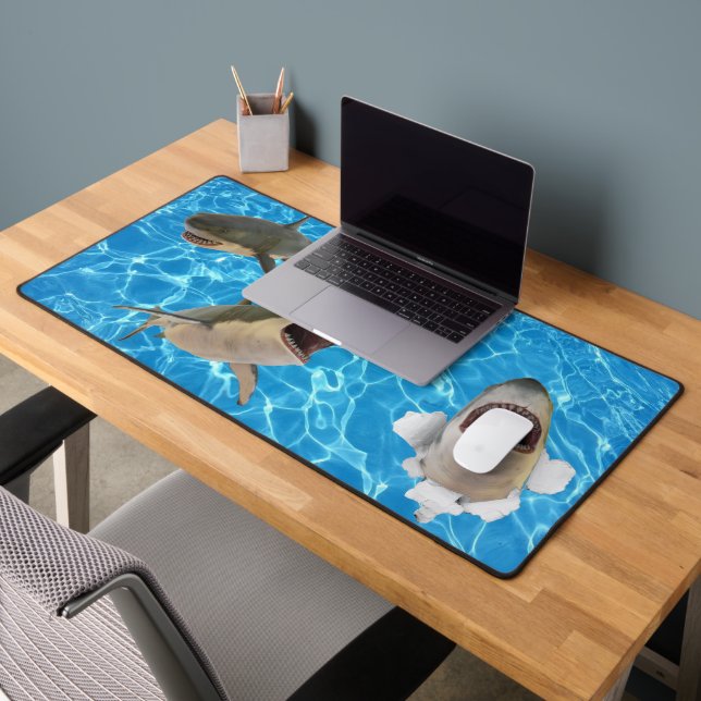 White Shark Desk Mat (Office 2)