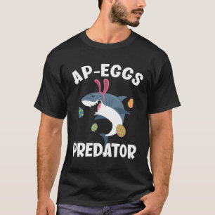 White Shark Easter Bunny Ap Eggs Predator T-Shirt