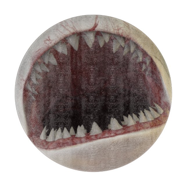 White shark mouth cutting board (Front)