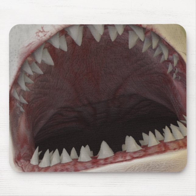 White shark mouth mouse mat (Front)
